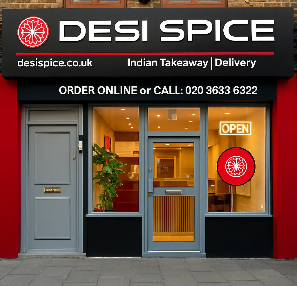 Desi Spice shop front on Evelina Road in Nunhead